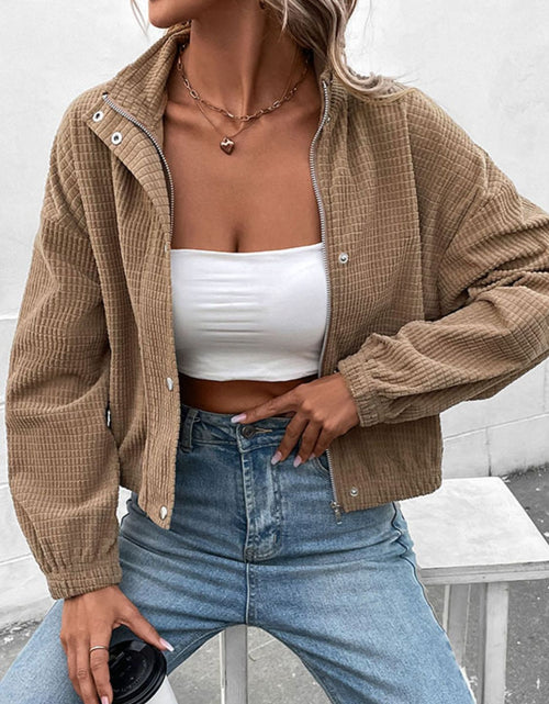 Load image into Gallery viewer, Perfee Long Sleeve Dropped Shoulder Jacket
