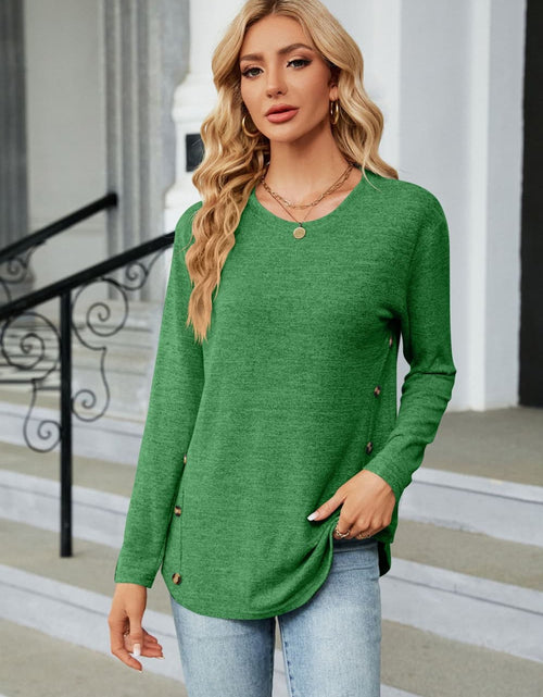 Load image into Gallery viewer, Round Neck Long Sleeve T-Shirt
