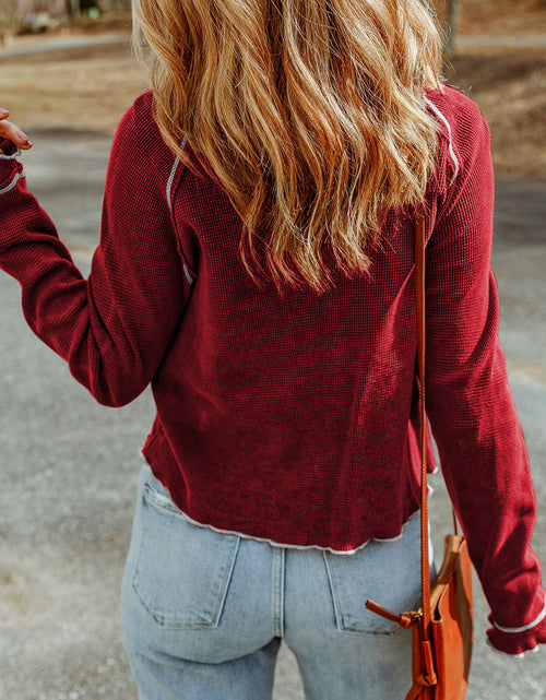 Load image into Gallery viewer, Football Round Neck Long Sleeve Sweatshirt
