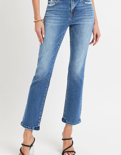 Load image into Gallery viewer, RISEN Full Size Mid Rise Ankle Straight Jeans with Pockets
