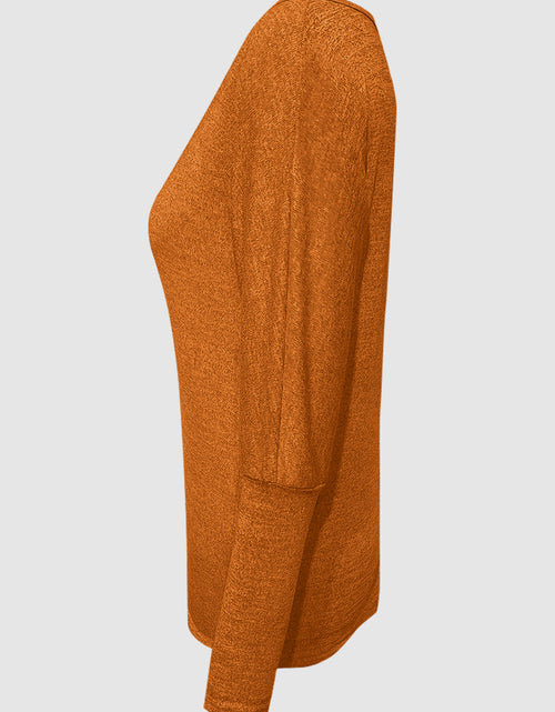 Load image into Gallery viewer, Cutout Round Neck Long Sleeve T-Shirt
