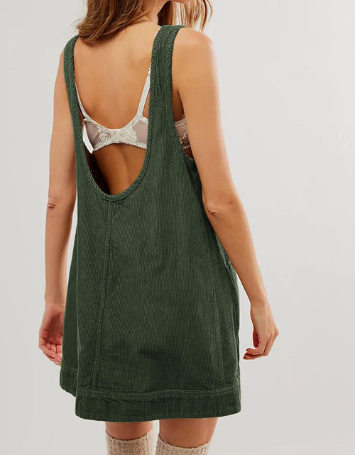 Load image into Gallery viewer, Mandy Round Neck Wide Strap Mini Dress with Pockets

