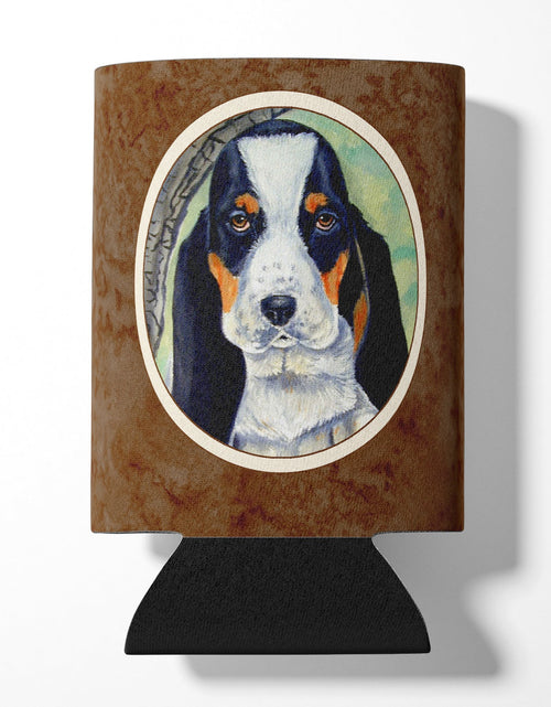Load image into Gallery viewer, Basset Hound on the branch Can or Bottle Hugger 7002CC by Caroline's Treasures
