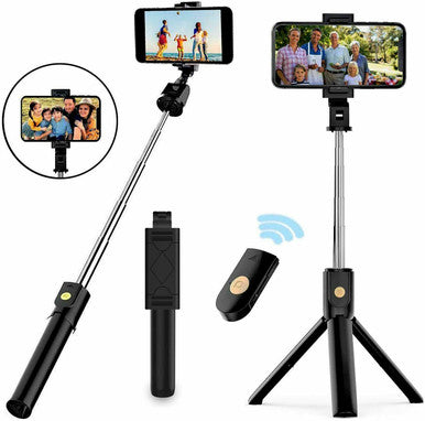 Load image into Gallery viewer, Selfie Stick Tripod Remote Desktop Stand Cell Phone Holder For iPhone Samsung US
