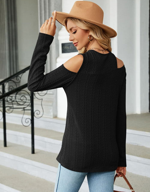 Load image into Gallery viewer, Dropped Shoulder Long Sleeve Blouse
