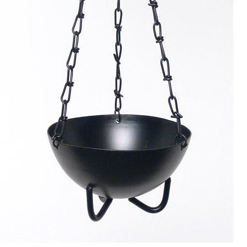 Load image into Gallery viewer, Hanging cauldron for burning smudging herbs and resins - Large by OMSutra
