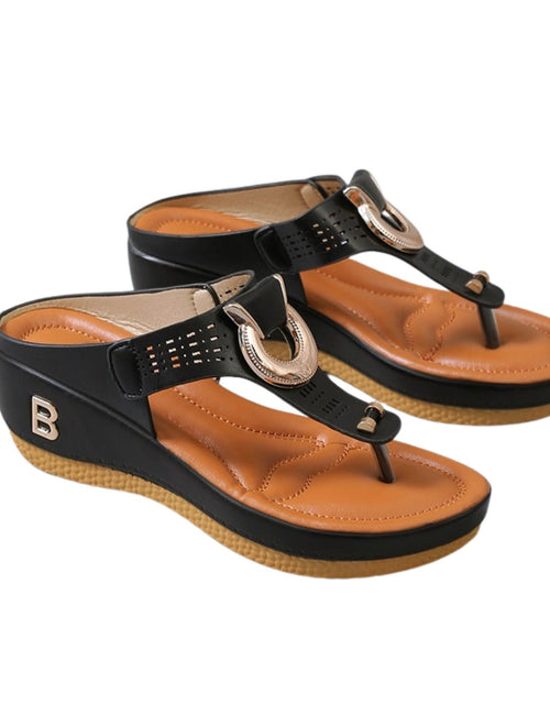 Load image into Gallery viewer, Low-Wedge Women Orthopedic Sandals Casual Flat Shoes Flip Flops Ladies Anti-Slip
