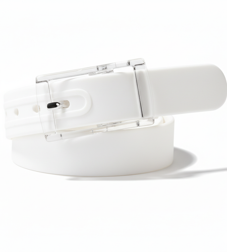 Adjustable Cut to Fit Rubber Plastic Jelly Silicone Casual Belt With Buckle USA