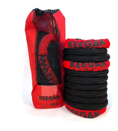 KEEGAN TOOLS 1.25"x30' Kinetic Energy Recovery Rope 46000 lbs Tow Rope Carry Bag