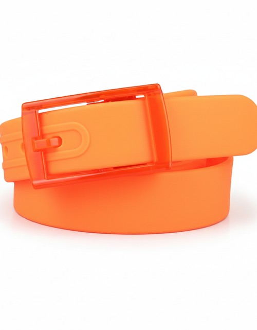 Load image into Gallery viewer, Adjustable Cut to Fit Rubber Plastic Jelly Silicone Casual Belt With Buckle USA
