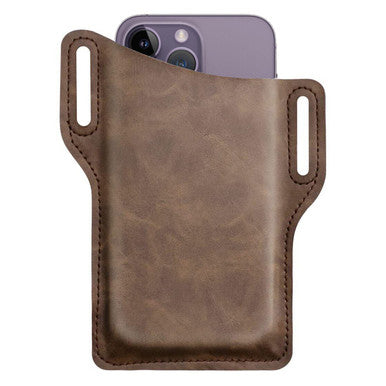 Load image into Gallery viewer, Men Cell Phone Belt Pack Bag Loop Waist Holster Pouch Case Leather Wallet Cover
