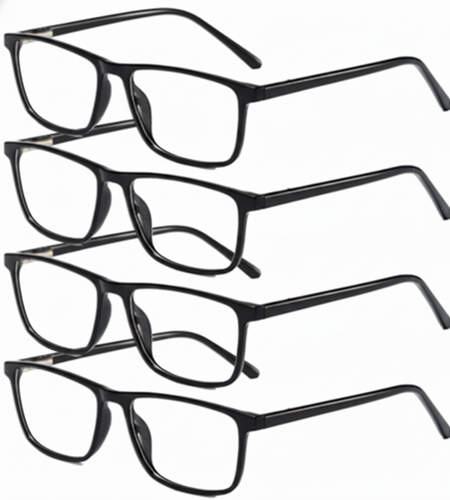 Reading Glasses Mens Womens Unisex Readers Eyeglasses 8 Pack Glasses New Square