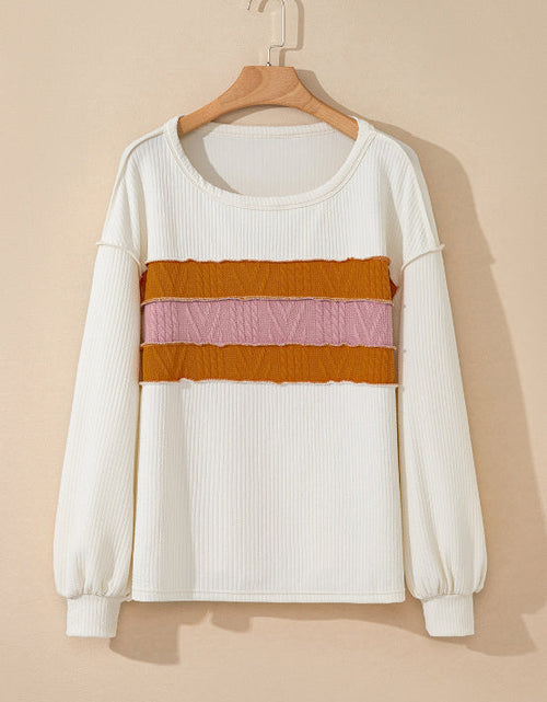 Load image into Gallery viewer, Color Block Long Sleeve Sweatshirt
