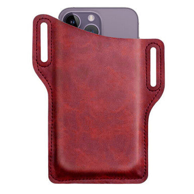 Load image into Gallery viewer, Men Cell Phone Belt Pack Bag Loop Waist Holster Pouch Case Leather Wallet Cover
