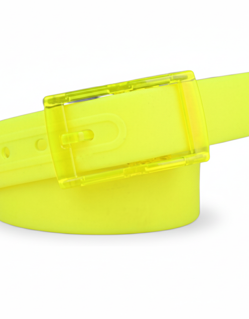 Load image into Gallery viewer, Adjustable Cut to Fit Rubber Plastic Jelly Silicone Casual Belt With Buckle USA
