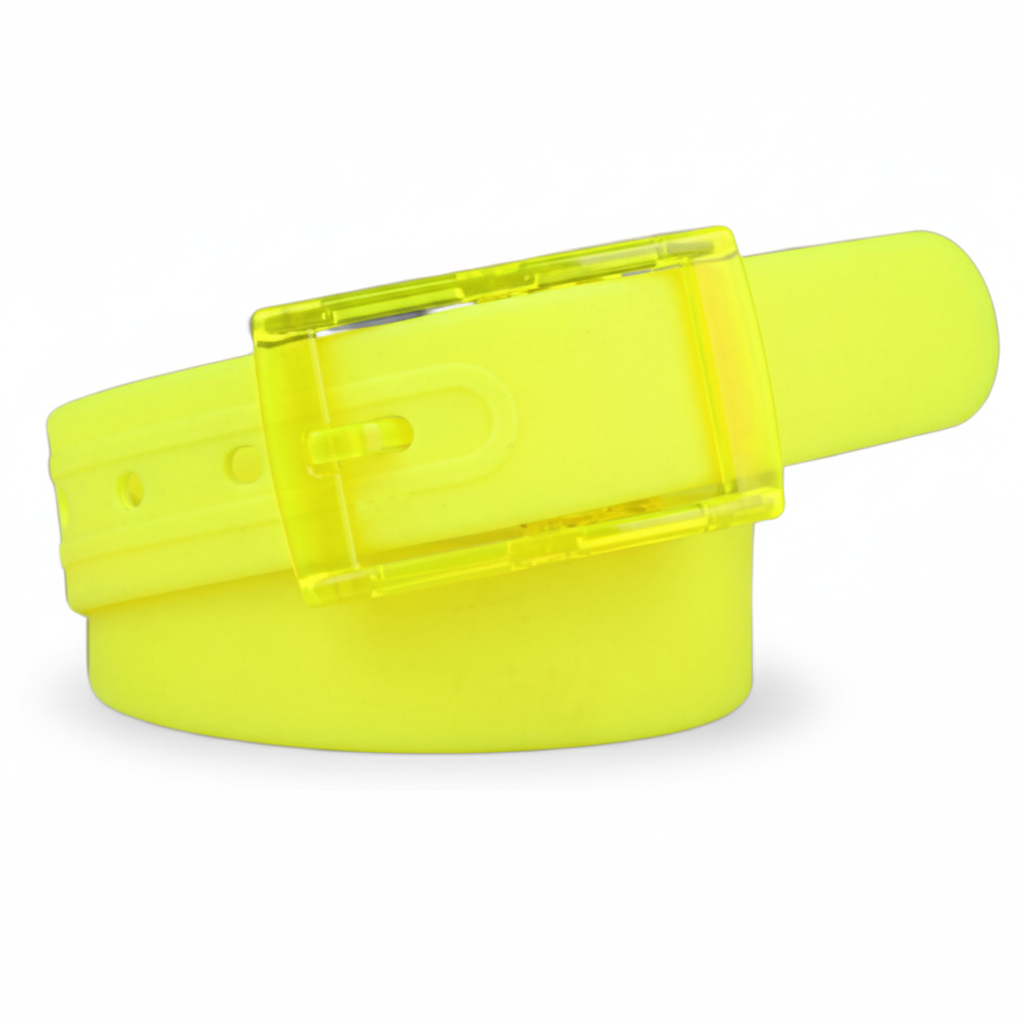Adjustable Cut to Fit Rubber Plastic Jelly Silicone Casual Belt With Buckle USA