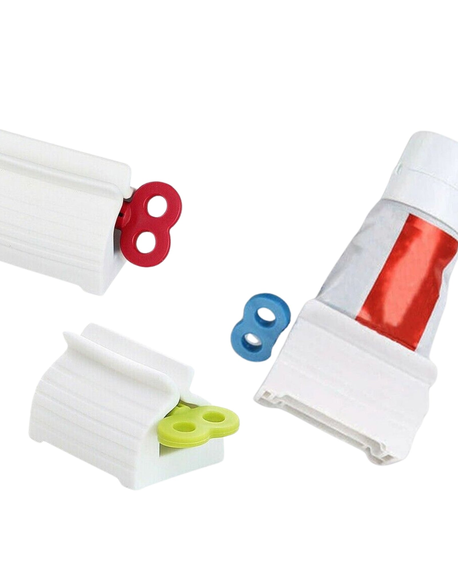 6x Toothpaste Squeezer Bathroom Tube Easy Stand Dispenser Rolling Holder Seat