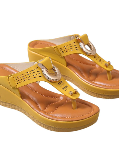 Load image into Gallery viewer, Low-Wedge Women Orthopedic Sandals Casual Flat Shoes Flip Flops Ladies Anti-Slip
