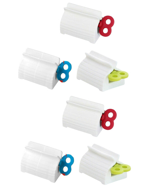 Load image into Gallery viewer, 6x Toothpaste Squeezer Bathroom Tube Easy Stand Dispenser Rolling Holder Seat
