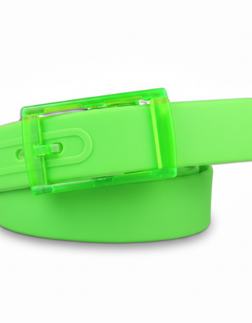Load image into Gallery viewer, Adjustable Cut to Fit Rubber Plastic Jelly Silicone Casual Belt With Buckle USA
