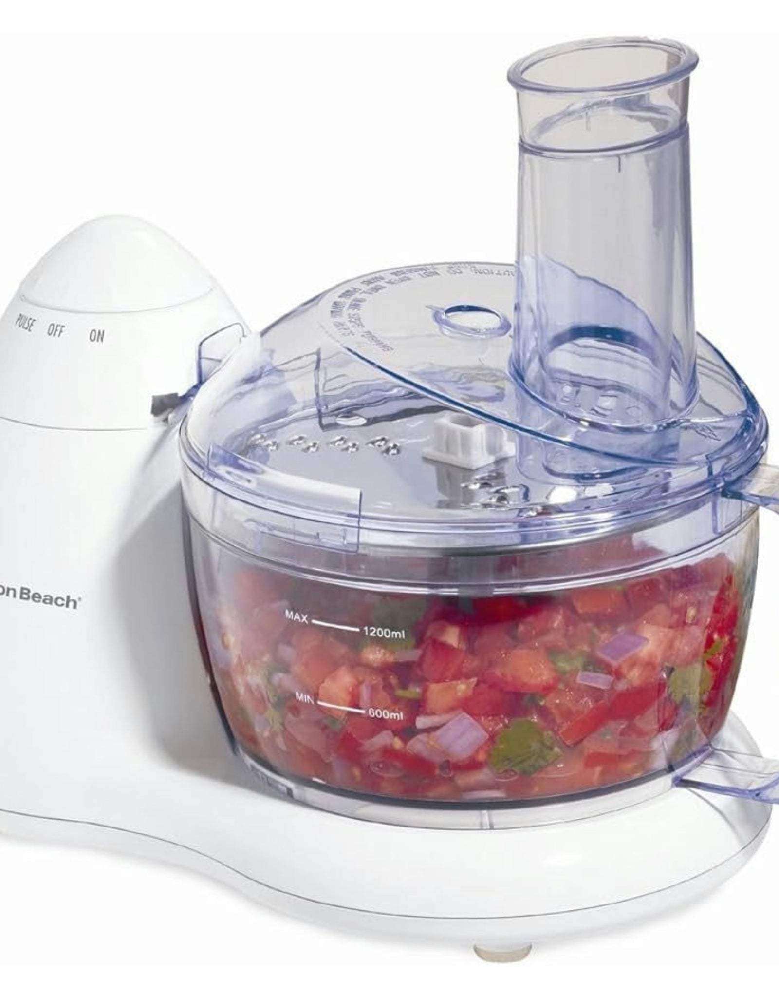 Hamilton Beach 8-Cup Food Processor With 2 Speeds Plus Pulse, - White - 8 cup