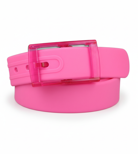 Adjustable Cut to Fit Rubber Plastic Jelly Silicone Casual Belt With Buckle USA