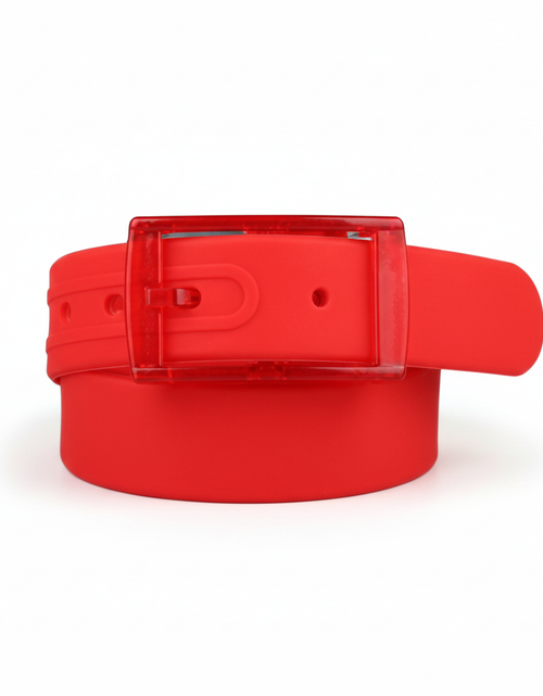 Load image into Gallery viewer, Adjustable Cut to Fit Rubber Plastic Jelly Silicone Casual Belt With Buckle USA
