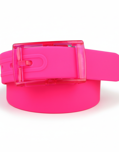 Load image into Gallery viewer, Adjustable Cut to Fit Rubber Plastic Jelly Silicone Casual Belt With Buckle USA
