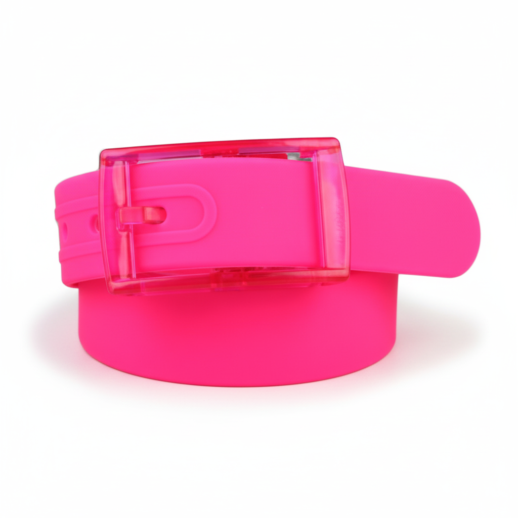Adjustable Cut to Fit Rubber Plastic Jelly Silicone Casual Belt With Buckle USA