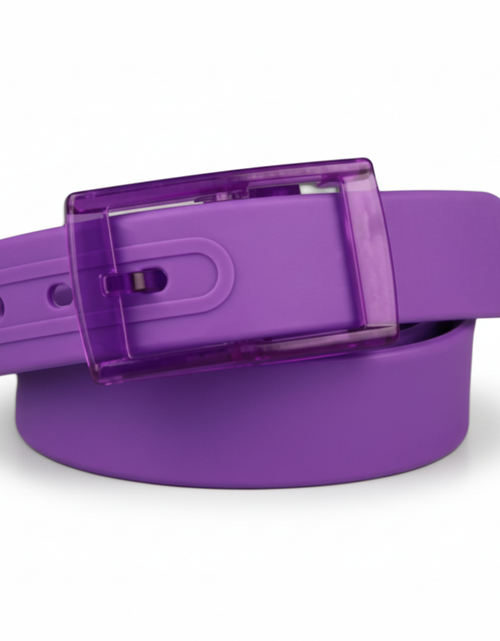Load image into Gallery viewer, Adjustable Cut to Fit Rubber Plastic Jelly Silicone Casual Belt With Buckle USA
