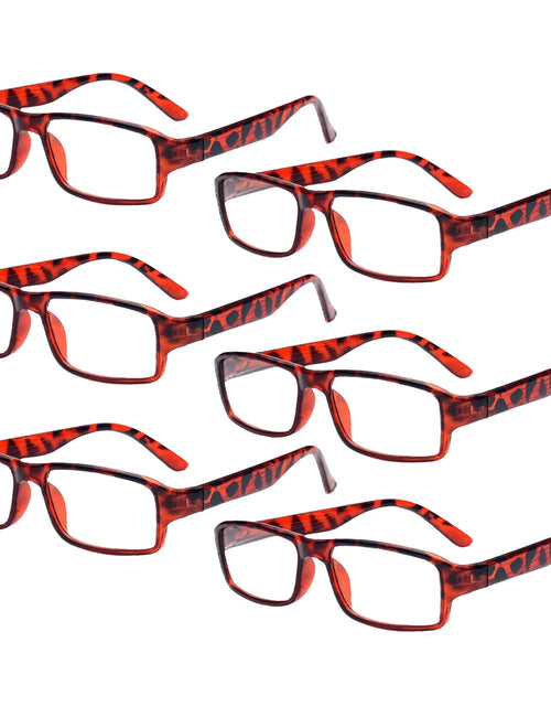 Load image into Gallery viewer, Reading Glasses Mens Womens Readers 6 PACK Square Frame Unisex Style Specs NEW!
