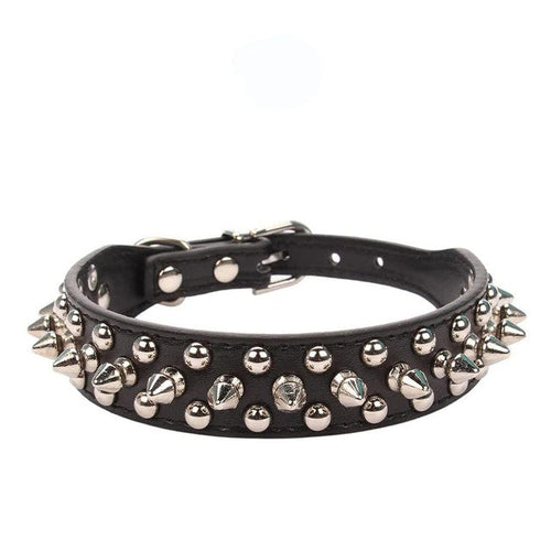 Load image into Gallery viewer, Spiked Studded Leather Dog Collar Rivets Pet Small Large Cat Pit Bull Adjustable
