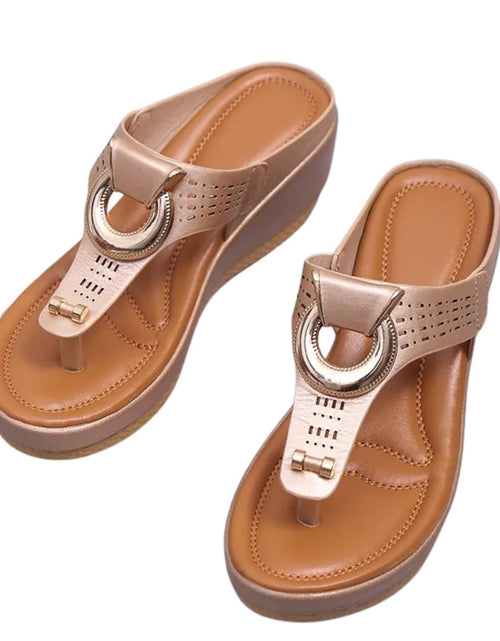 Load image into Gallery viewer, Low-Wedge Women Orthopedic Sandals Casual Flat Shoes Flip Flops Ladies Anti-Slip

