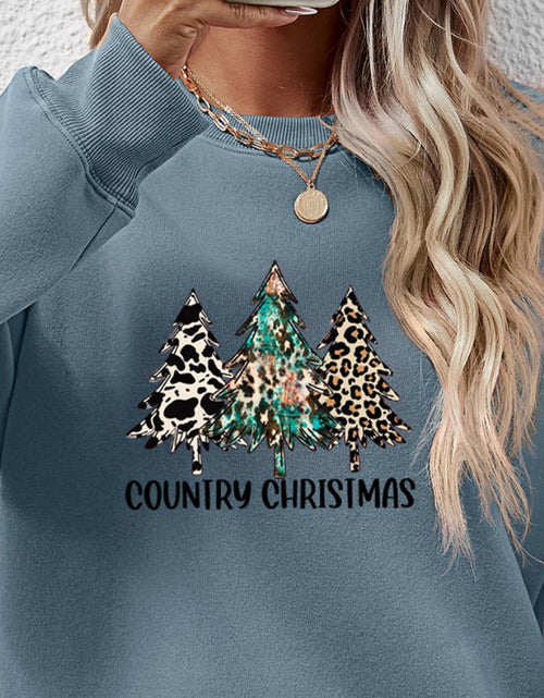 Load image into Gallery viewer, Graphic Round Neck Dropped Shoulder Sweatshirt
