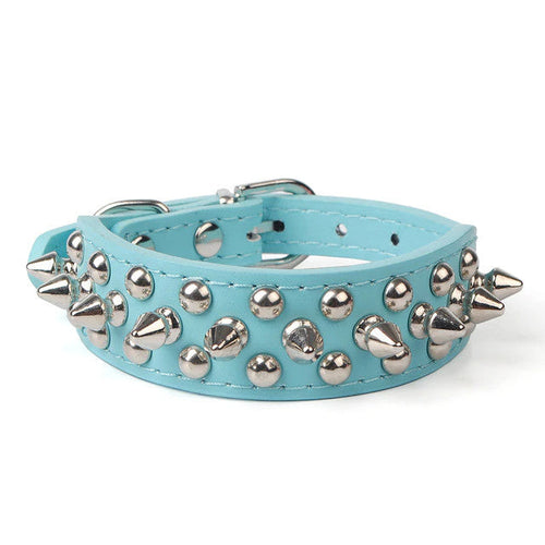 Load image into Gallery viewer, Spiked Studded Leather Dog Collar Rivets Pet Small Large Cat Pit Bull Adjustable

