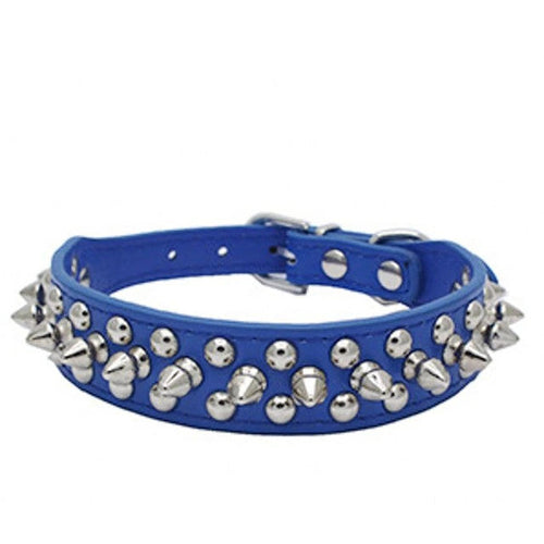 Load image into Gallery viewer, Spiked Studded Leather Dog Collar Rivets Pet Small Large Cat Pit Bull Adjustable
