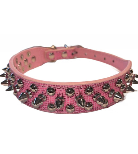 Spiked Studded Leather Dog Collar Rivets Pet Small Large Cat Pit Bull Adjustable