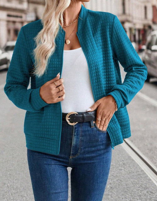 Load image into Gallery viewer, Zip Up Long Sleeve Jacket
