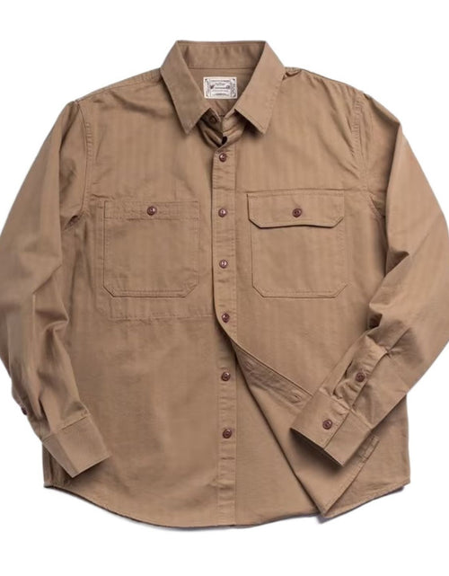 Load image into Gallery viewer, Men's Button Down Long Sleeve Shirt with Chest Pockets
