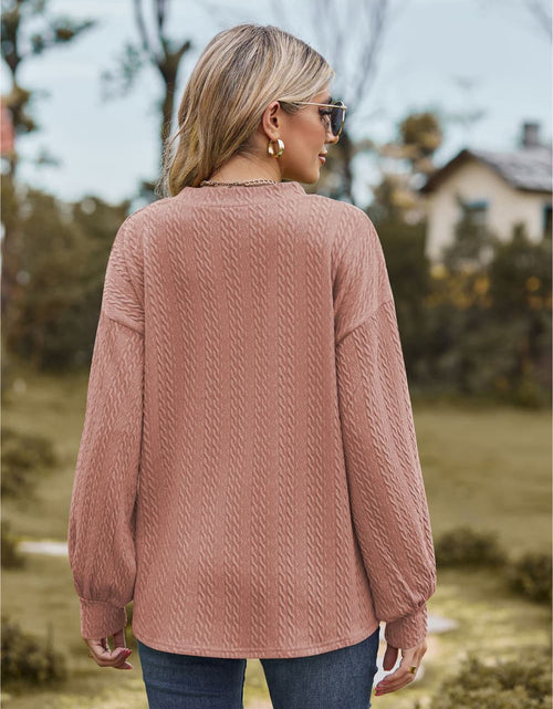 Load image into Gallery viewer, V-Neck Dropped Shoulder Blouse
