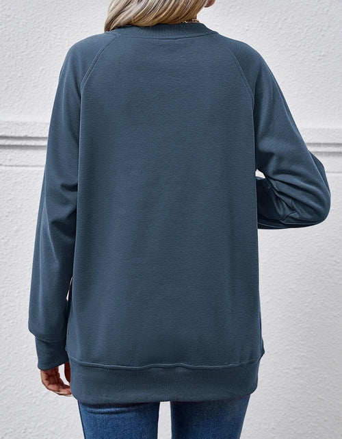 Load image into Gallery viewer, Round Neck Long Sleeve Sweatshirt
