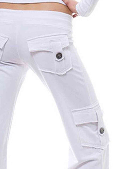 Load image into Gallery viewer, Mid Waist Pants with Pockets
