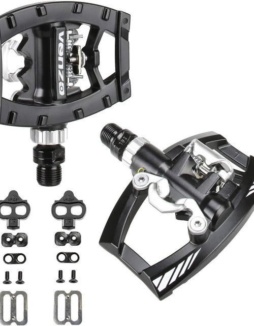Load image into Gallery viewer, Dual Function Platform Multi-Use Compatible with Shimano SPD Mountain Bike Bicycle Sealed Clipless Pedals - Dual Platform Multi-Purpose - Great for Touring, Road, Trekking Bikes
