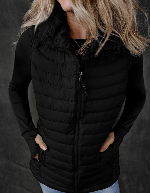 Load image into Gallery viewer, Pocketed Zip Up Vest Coat
