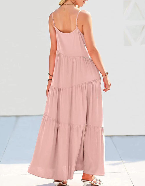 Load image into Gallery viewer, Full Size Ruched Tiered Spaghetti Strap Dress
