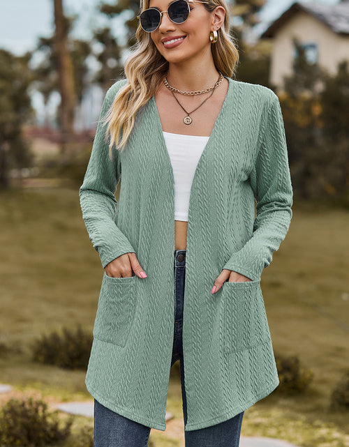 Load image into Gallery viewer, Open Front Long Sleeve Cardigan
