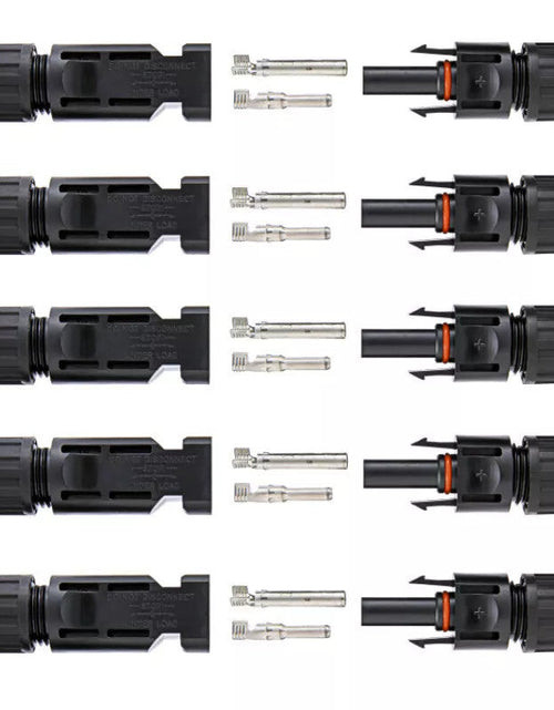 Load image into Gallery viewer, 10/20/50/100/200 Pairs Male Female Solar Cable Connectors For DIY Solar Panel US
