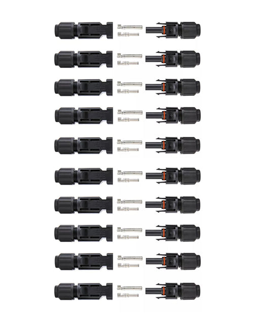 Load image into Gallery viewer, 10/20/50/100/200 Pairs Male Female Solar Cable Connectors For DIY Solar Panel US
