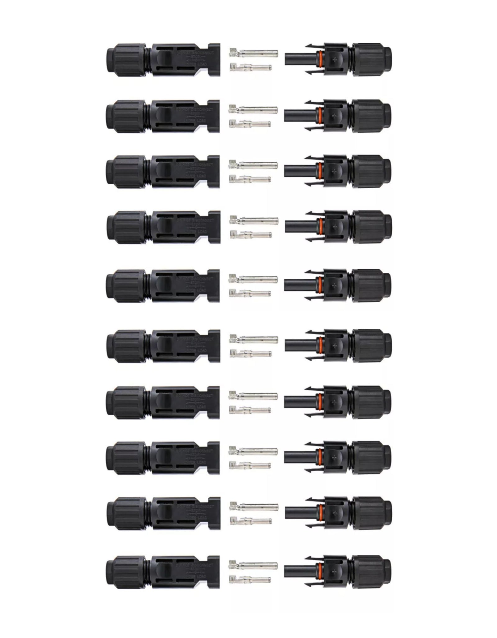10/20/50/100/200 Pairs Male Female Solar Cable Connectors For DIY Solar Panel US