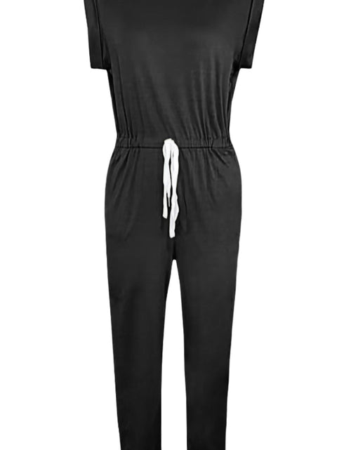 Load image into Gallery viewer, Drawstring Round Neck Sleeveless Jumpsuit
